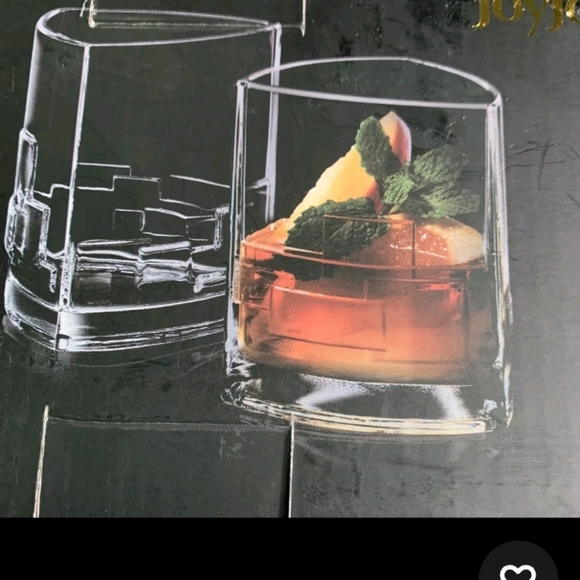 JoyJolt Revere Drinking Glass, 13 Oz Set of 2 Double Old Fashioned Glasses New - Picture 6 of 6